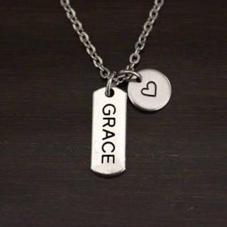 Grace Necklace - Grace Gift - Grace Jewelry - Faith - Religion - Christian - Find Grace Gift - Inspire Virtue -Bestowal of Blessings - I/B/H