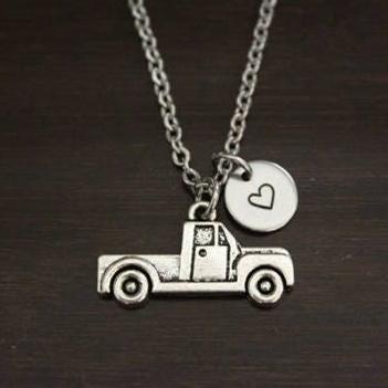 Truck Necklace - Truck Jewelry - Classic Truck Lover Gift - Vintage Truck Jewelry - Truck Charm Gift - Antique Truck Charm - I/B/H