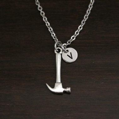 Hammer Necklace - Hammer Jewelry - Carpenter Necklace - Home Builder Necklace - Interior Designer Necklace - Fabricator Necklace - I/B/H