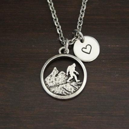 Sasquatch Necklace - Sasquatch Jewelry - Yeti Necklace - Yeti Jewelry - Big Foot Necklace - Big Foot Jewelry - Folklore - Cryptids-I/B/H