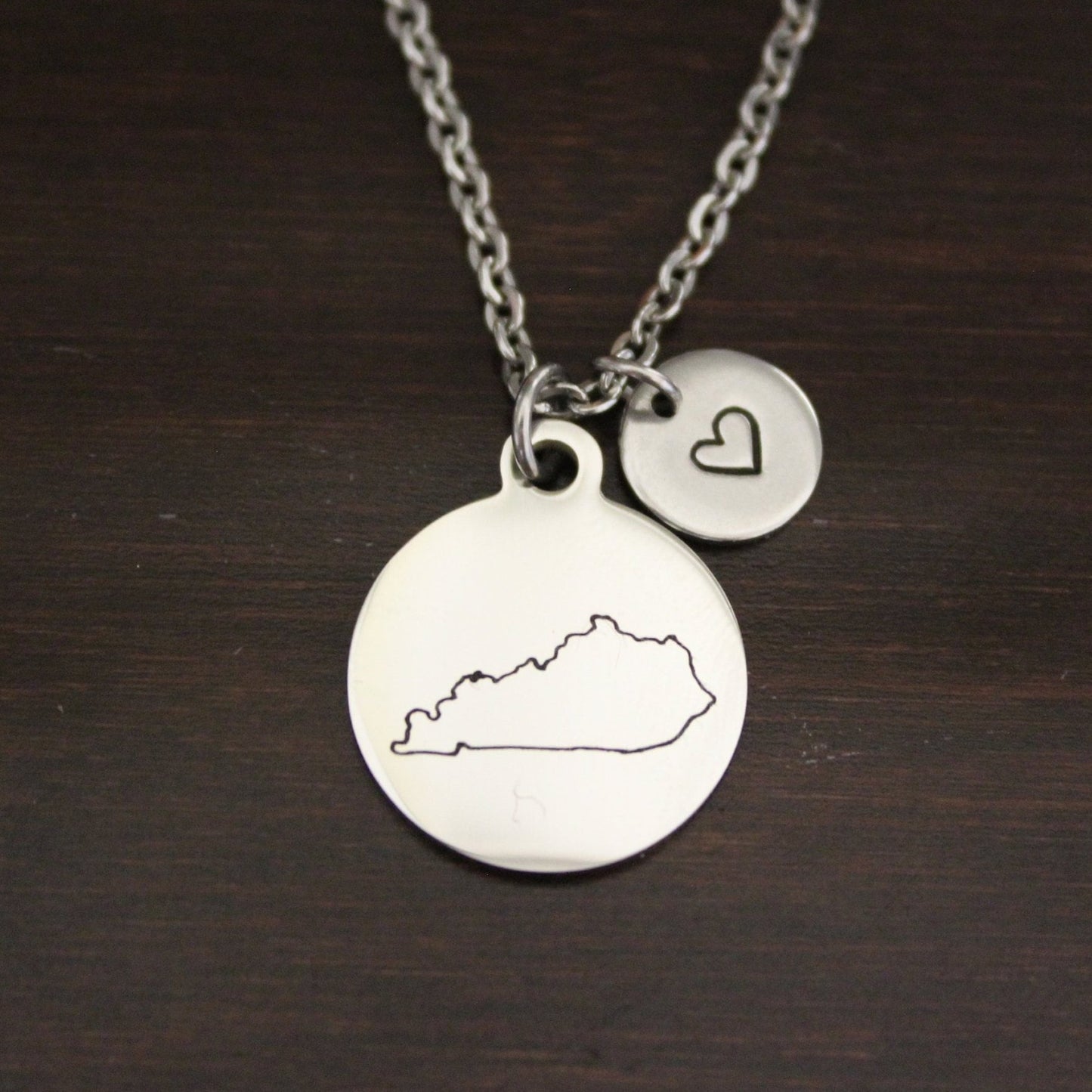 Kentucky Necklace - KY Necklace - Kentucky Jewelry - KY Jewelry - Kentucky Lover - Kentucky - State Necklace - Home Necklace-US State-I/B/H