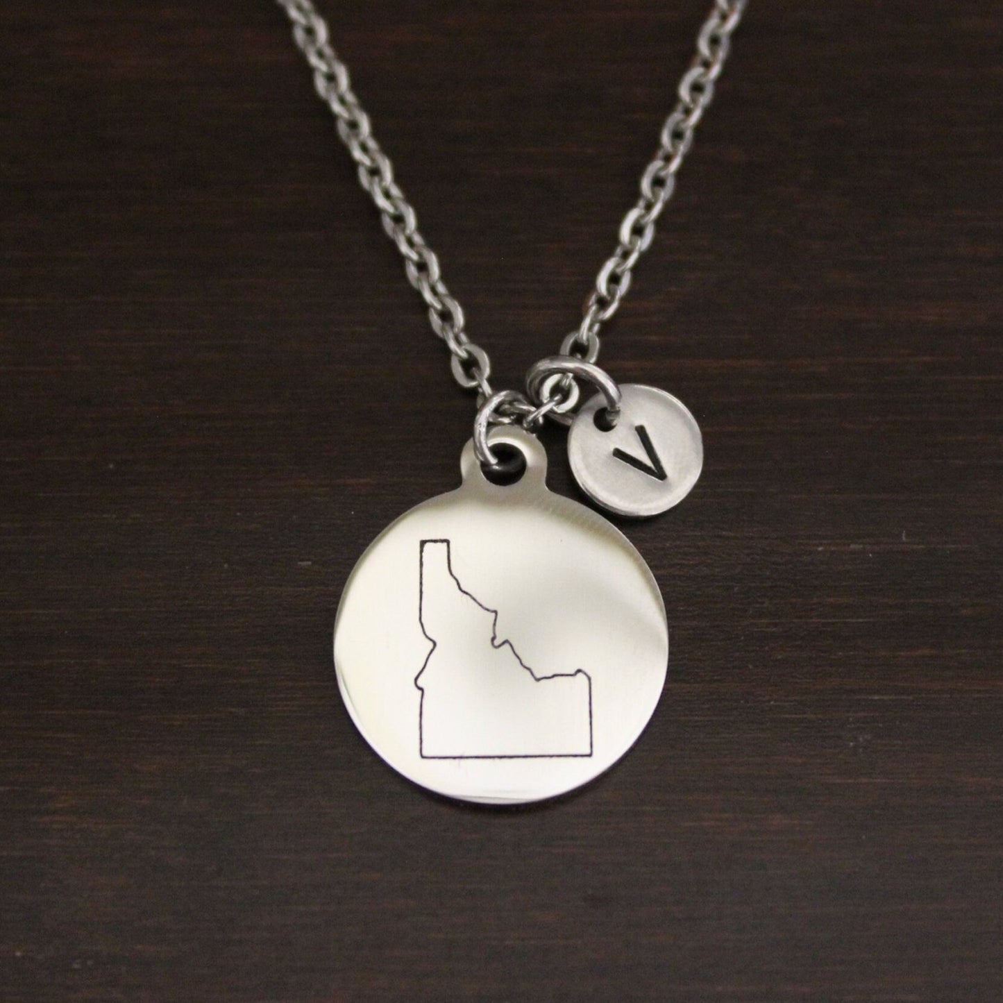 Idaho Necklace - ID Necklace - Idaho Jewelry - ID Jewelry - Idaho Lover - Idaho State - State Necklace - Home Necklace - US State - I/B/H