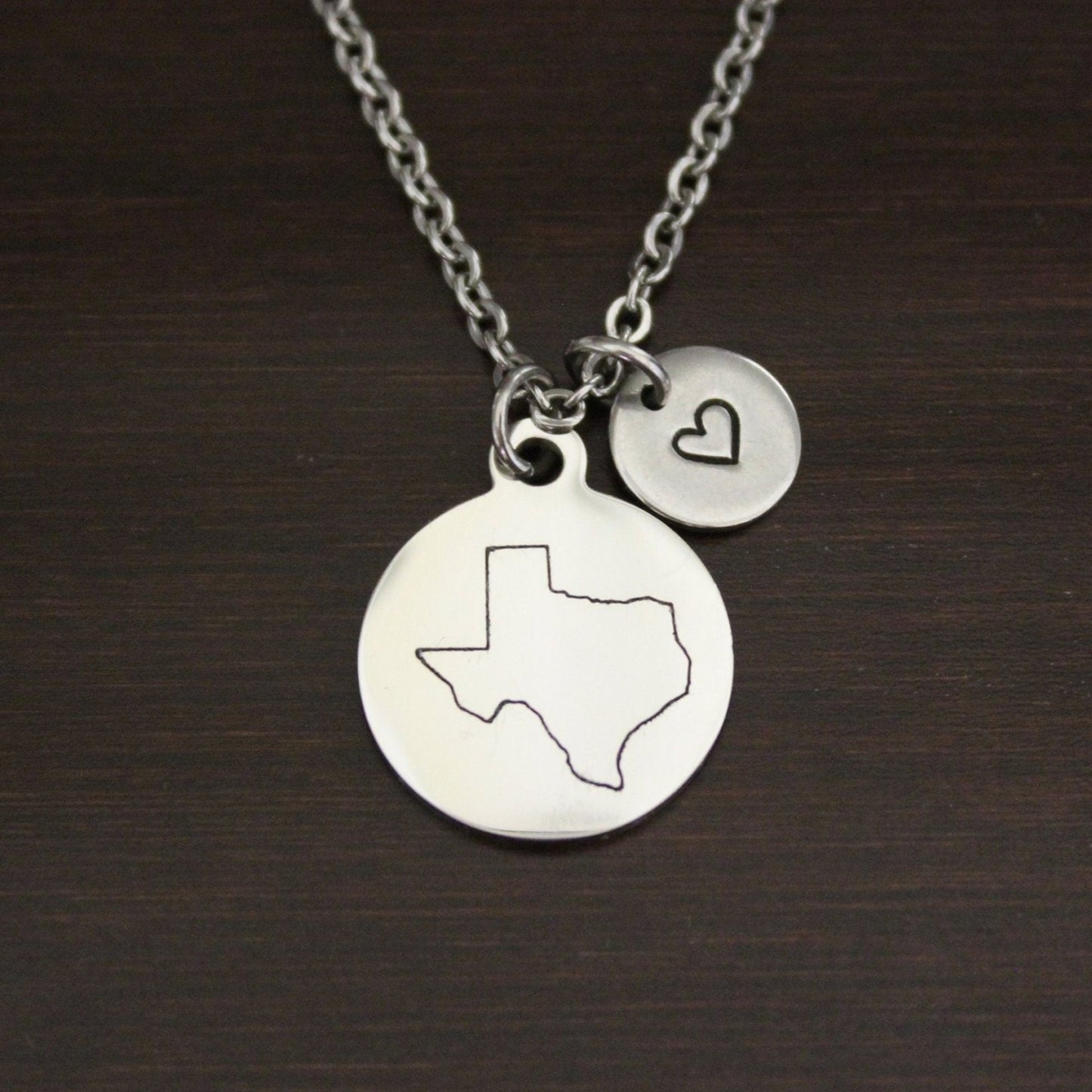 Texas Necklace - TX Necklace - Texas Jewelry - TX Jewelry - Texas Lover - Rodeo Necklace - State Necklace - Home Necklace - US State - I/B/H 1