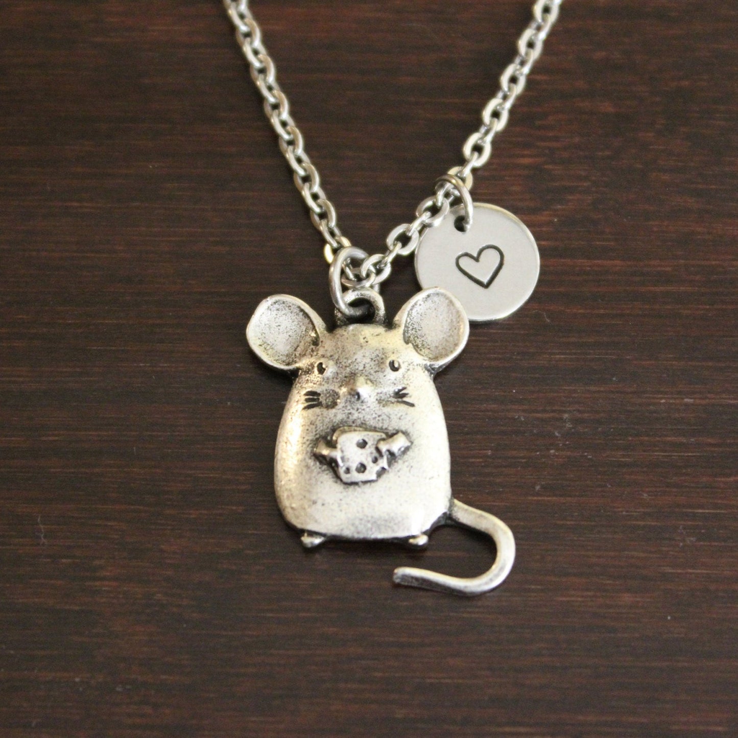 Mouse Necklace - Mouse Gift - Mouse Lover - Mouse Jewelry - Rat Necklace - Rat Gift - Rat Lover - Rat Jewelry - Rodent Necklace - I/B/H