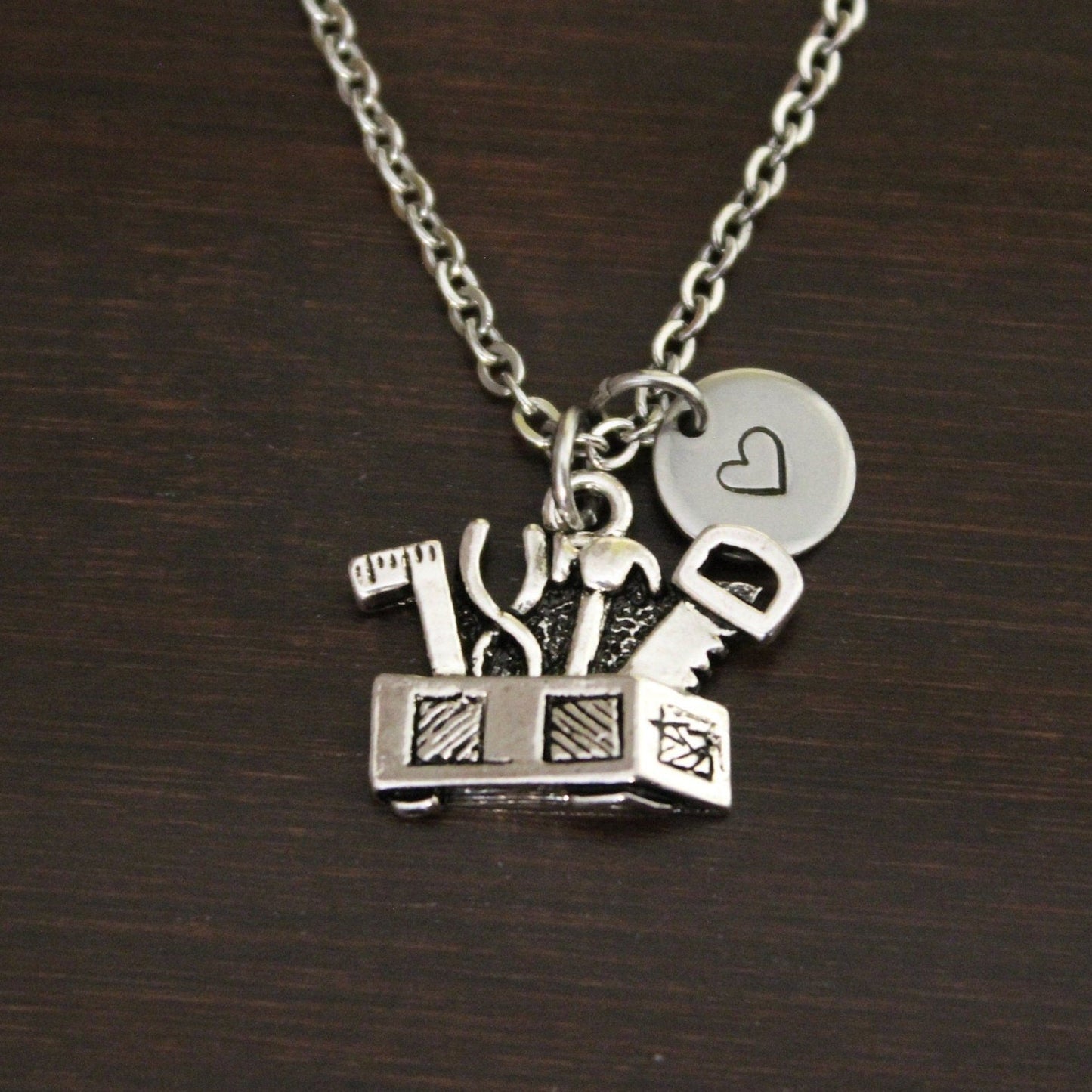 Toolbox Necklace - Toolbox Jewelry - Tool Necklace - Tool Jewelry - Home Builder Necklace - Carpenter Gift - Mechanic Gift - I/B/H