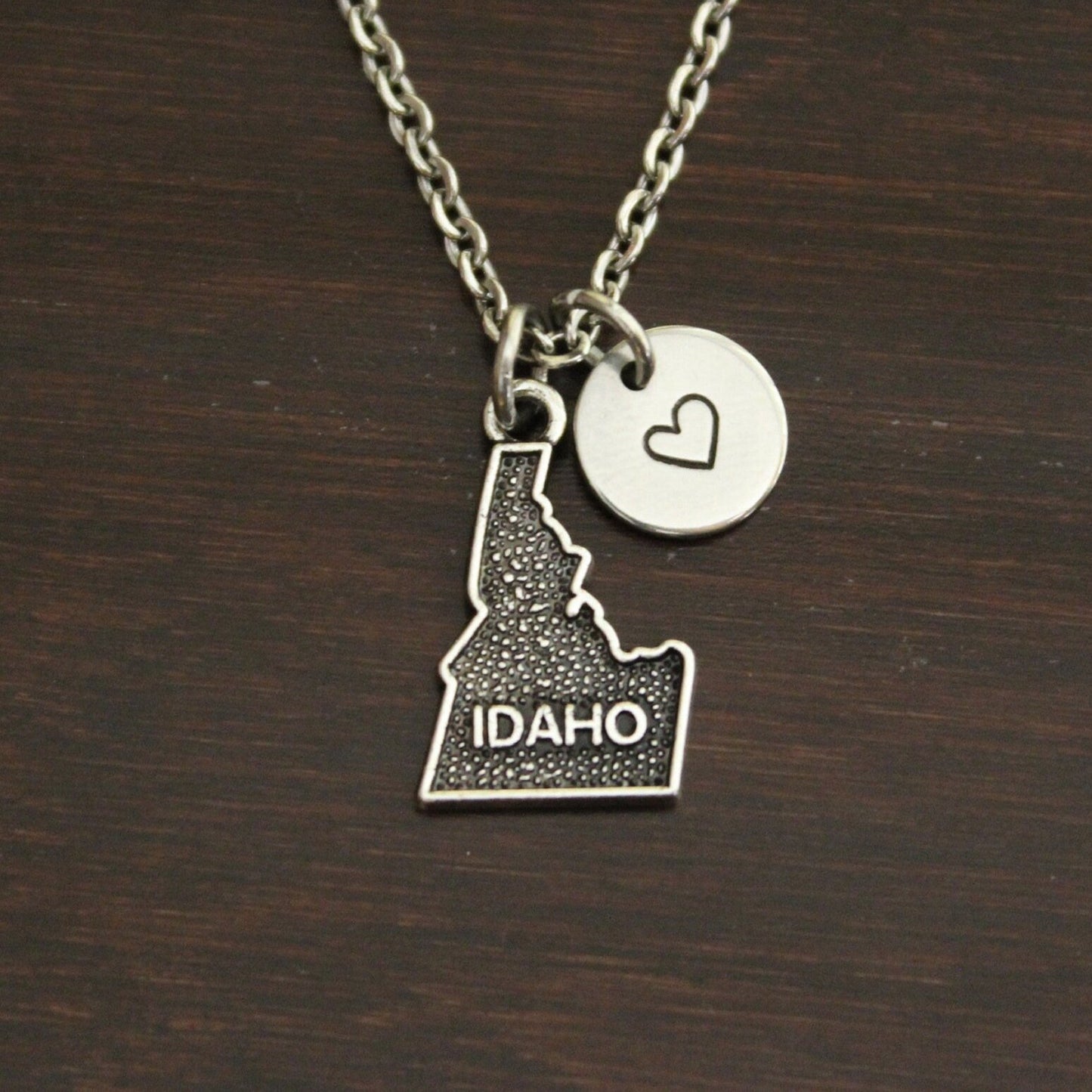 Idaho Necklace - ID Necklace - Idaho Jewelry - ID Jewelry - Idaho Lover - Idaho State - State Necklace - Home Necklace - US State - I/B/H 1