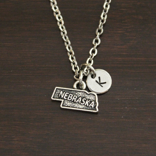 Nebraska Necklace - NE Necklace - Nebraska Jewelry - NE Jewelry - Nebraska Lover-Nebraska State-State Necklace-Home Necklace-US State-I/B/H