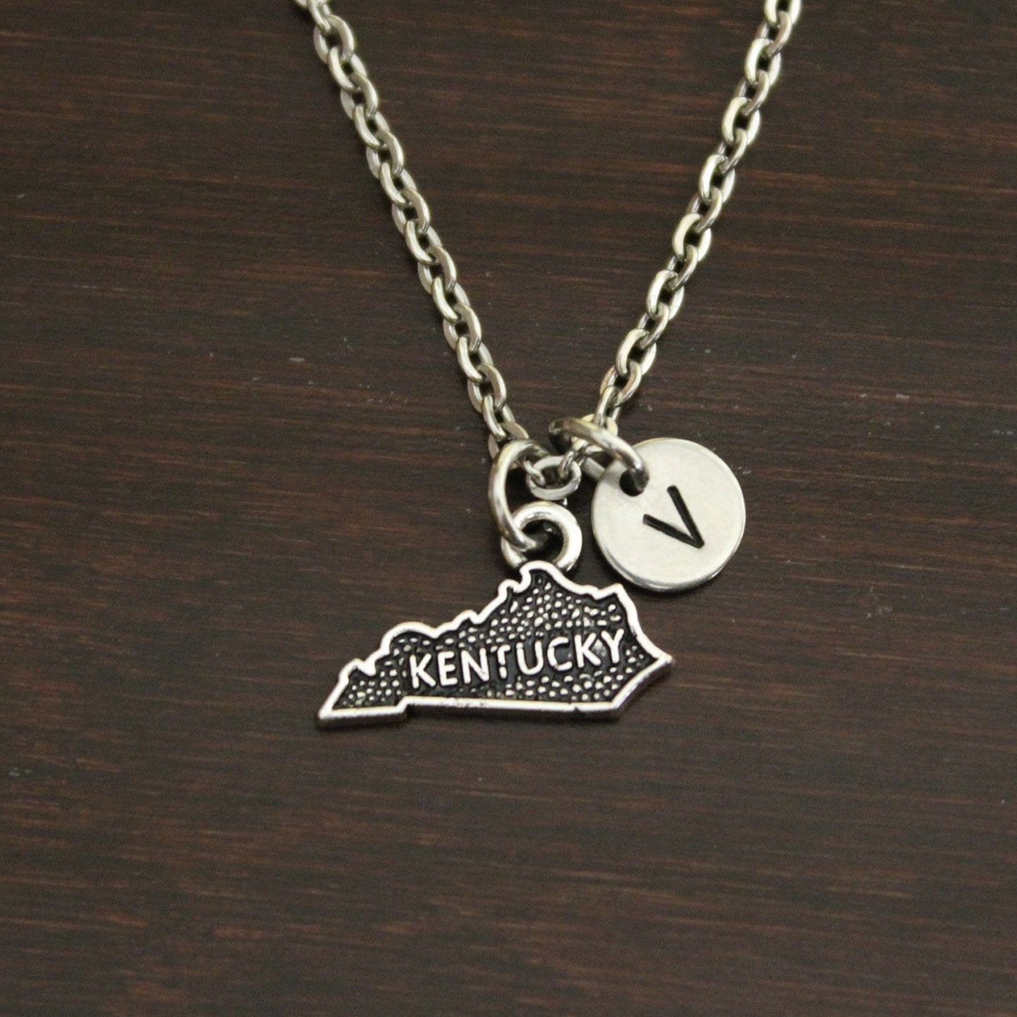 Kentucky Necklace - KY Necklace - Kentucky Jewelry - KY Jewelry - Kentucky Lover - Kentucky - State Necklace - Home Necklace-US State-I/B/H 2