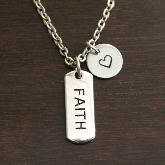 Faith Necklace - Faith Jewelry - Motivational Necklace - Faith Over Fear - Pastor - Inspirational Necklace - Inspire - Simple Necklace I/B/H