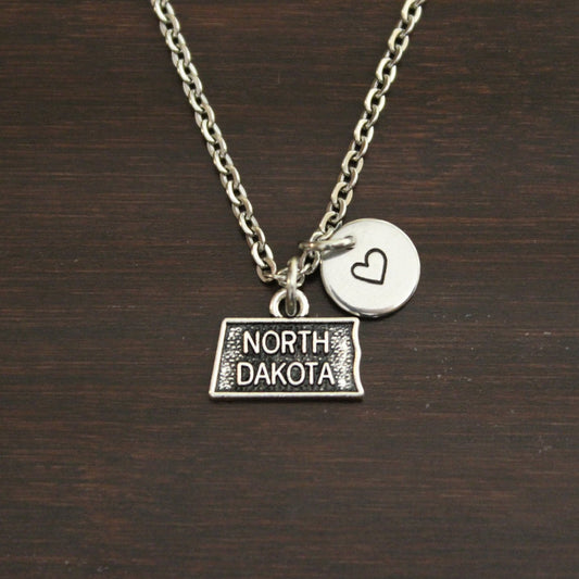 North Dakota Necklace-ND Necklace-North Dakota Jewelry-ND Jewelry-North Dakota Lover-North Dakota-State Necklace-Home Necklace-US State 1