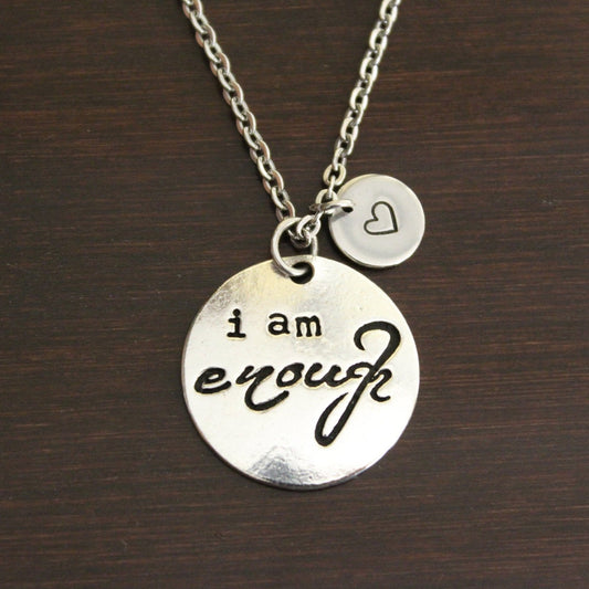 I Am Enough Necklace - Enough Jewelry - Enough Charm Gift - Enough Inspiration - Inspirational Necklace-Inspire-Motivational Necklace-I/B/H 2