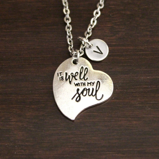 It Is Well With My Soul Necklace- Life's Purpose Gift - Motivational Necklace - Inspirational Jewelry - My Soul Jewelry-Find Yourself-I/B/H