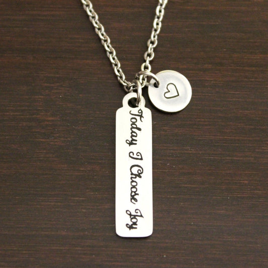 Today I Choose Joy Necklace -Choose Joy Jewelry - Motivational Necklace - Inspiration - Find Joy Charm Gift - Life is a Beautiful Ride-I/B/H