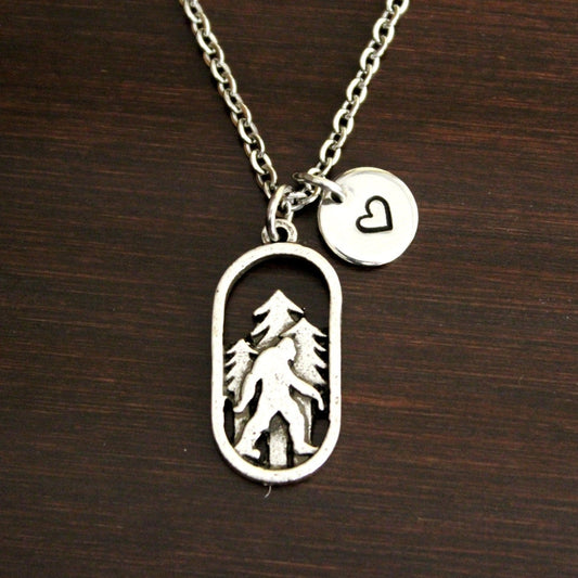 Sasquatch Forest Mountain Necklace - Sasquatch Jewelry-Yeti Necklace-Yeti Jewelry-Big Foot Necklace-Big Foot Jewelry-Folklore-Cryptids-I/B/H