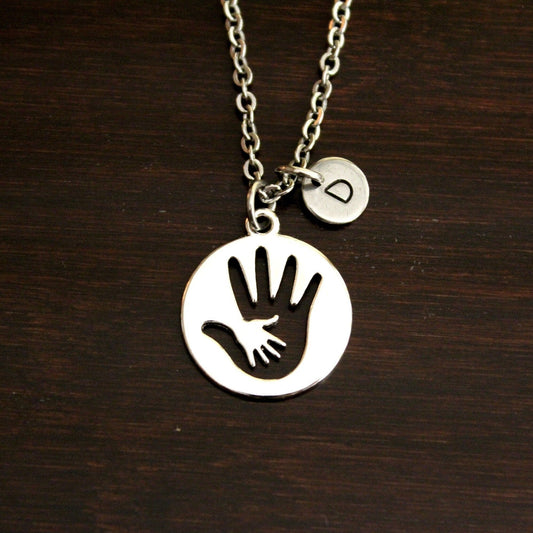 Hand in Hand Necklace - Making a Difference - Foster Care Necklace - Foster Parent - Teacher Necklace - Social Worker Gift - Volunteer-I/B/H