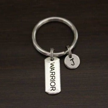 Warrior rectangle charm keychain