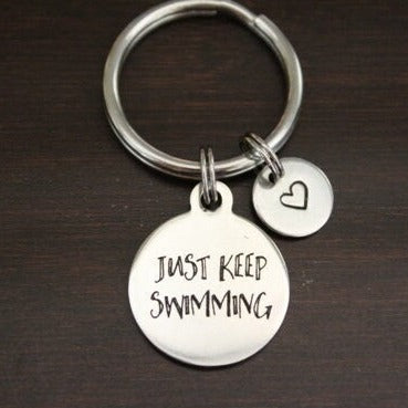 just keep swimming keychain 