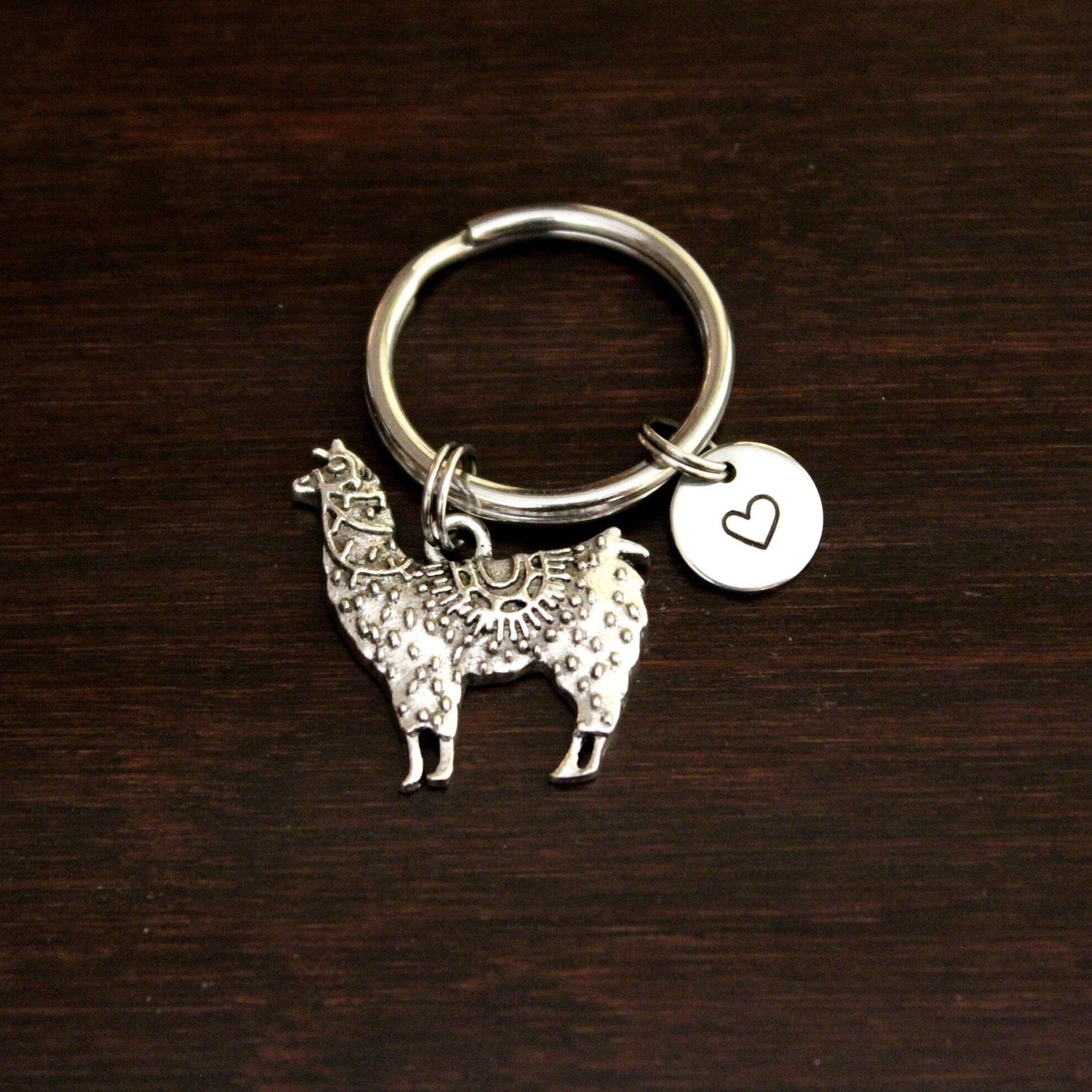 fancy llama with texture keychain